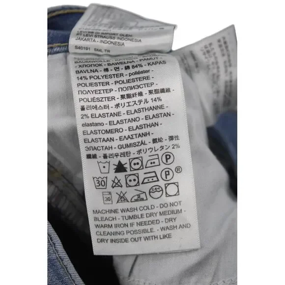 Levis Women Skinny Ankle Jeans Light Blue Mid Rise Size 29 - Picture 4 of 5